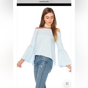 Revolve 525 America gorg blue top blouse 👚 xs